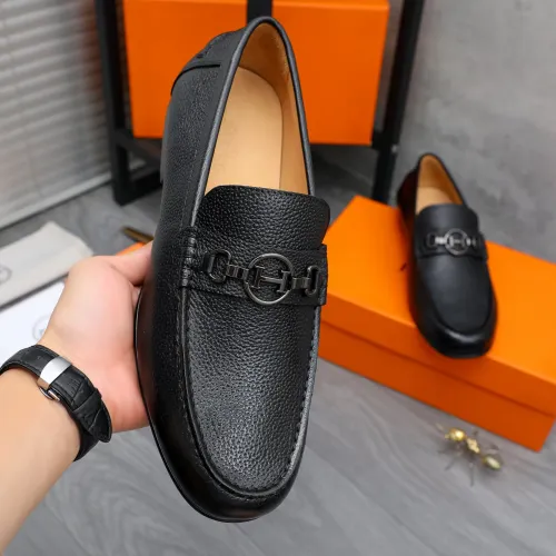 Replica Hermes Leather Shoes For Men #1434084 $82.00 USD for Wholesale