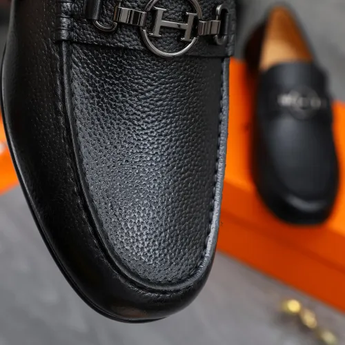 Replica Hermes Leather Shoes For Men #1434084 $82.00 USD for Wholesale
