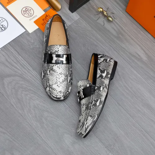 Replica Hermes Leather Shoes For Men #1434085 $82.00 USD for Wholesale