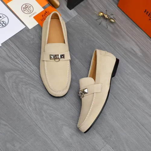 Replica Hermes Leather Shoes For Men #1434086 $82.00 USD for Wholesale