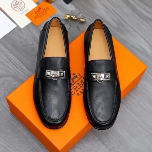 Replica Hermes Leather Shoes For Men #1434089 $82.00 USD for Wholesale
