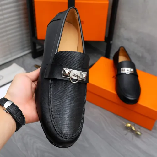 Replica Hermes Leather Shoes For Men #1434089 $82.00 USD for Wholesale