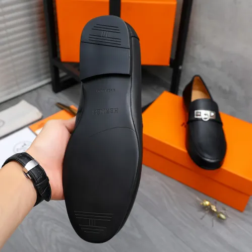 Replica Hermes Leather Shoes For Men #1434089 $82.00 USD for Wholesale