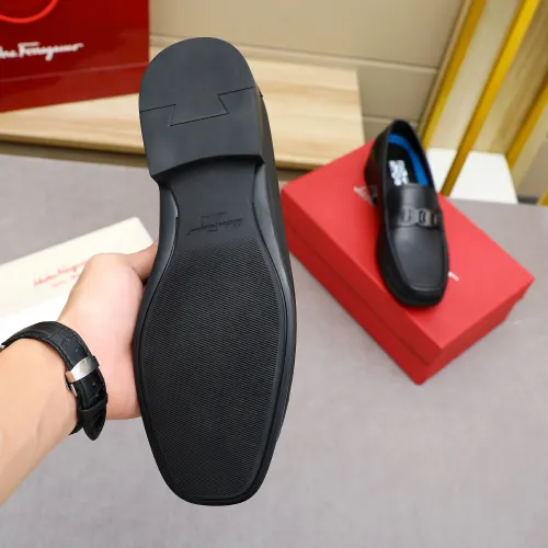 Replica Salvatore Ferragamo Leather Shoes For Men #1434141 $88.00 USD for Wholesale