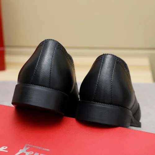 Replica Salvatore Ferragamo Leather Shoes For Men #1434142 $88.00 USD for Wholesale
