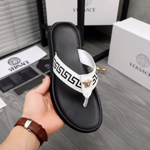 Replica Versace Slippers For Men #1434184 $45.00 USD for Wholesale
