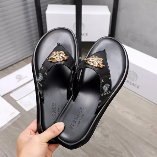 Replica Versace Slippers For Men #1434197 $45.00 USD for Wholesale