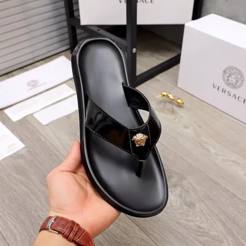 Replica Versace Slippers For Men #1434222 $45.00 USD for Wholesale