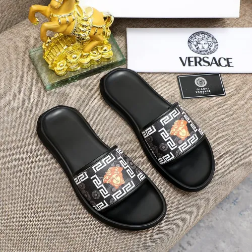 Replica Versace Slippers For Men #1434235 $45.00 USD for Wholesale