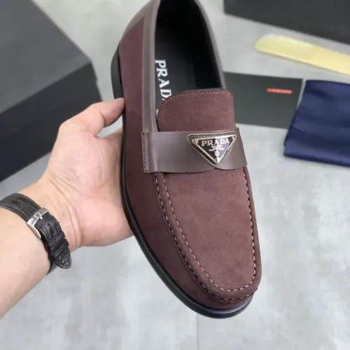 Replica Prada Leather Shoes For Men #1434247 $102.00 USD for Wholesale