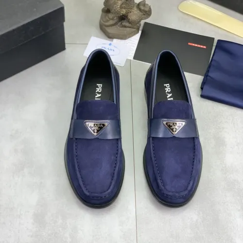 Replica Prada Leather Shoes For Men #1434248 $102.00 USD for Wholesale