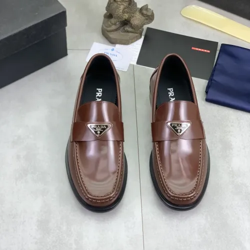 Replica Prada Leather Shoes For Men #1434250 $102.00 USD for Wholesale
