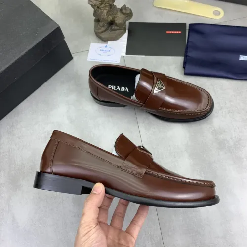 Replica Prada Leather Shoes For Men #1434250 $102.00 USD for Wholesale