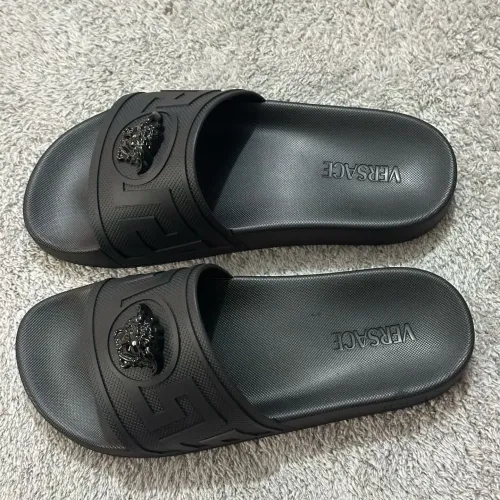 Replica Versace Slippers For Men #1434388 $52.00 USD for Wholesale