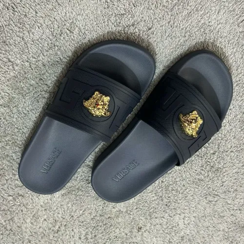 Replica Versace Slippers For Men #1434442 $52.00 USD for Wholesale