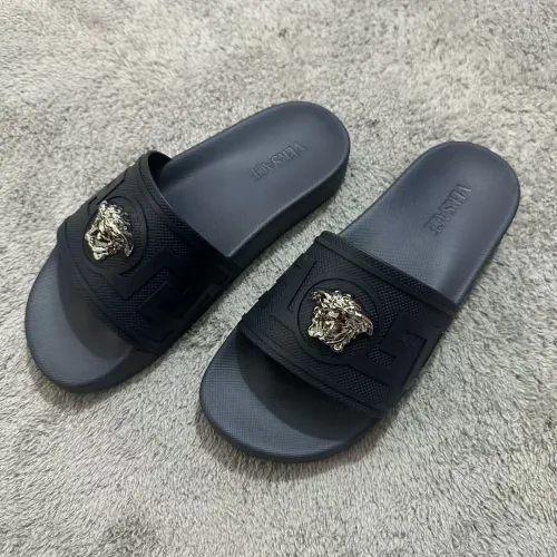 Replica Versace Slippers For Men #1434446 $52.00 USD for Wholesale