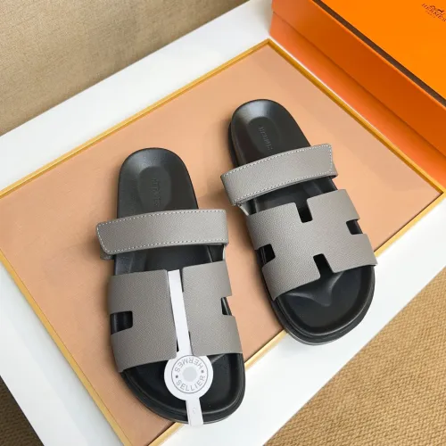 Replica Hermes Slippers For Men #1434528 $56.00 USD for Wholesale