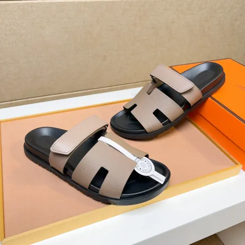 Replica Hermes Slippers For Men #1434533 $56.00 USD for Wholesale