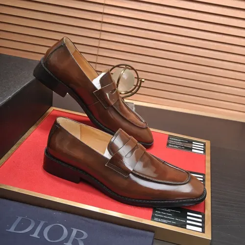 Replica Christian Dior Leather Shoes For Men #1434538 $115.00 USD for Wholesale