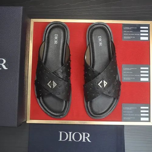 Replica Christian Dior Slippers For Men #1434557 $52.00 USD for Wholesale