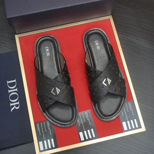 Replica Christian Dior Slippers For Men #1434557 $52.00 USD for Wholesale