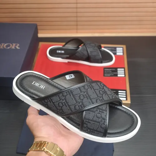 Replica Christian Dior Slippers For Men #1434564 $52.00 USD for Wholesale
