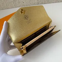 $88.00 USD Louis Vuitton AAA Quality Long Wallets #1425540