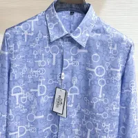 $80.00 USD Hermes Shirts Long Sleeved For Men #1430146