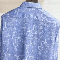 $80.00 USD Hermes Shirts Long Sleeved For Men #1430146