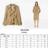 $160.00 USD Burberry Trench Coat Long Sleeved For Women #1431473