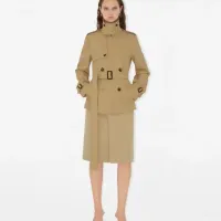 $160.00 USD Burberry Trench Coat Long Sleeved For Women #1431473
