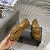 $92.00 USD Chanel Leather Shoes For Women #1432495