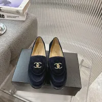$92.00 USD Chanel Leather Shoes For Women #1432496