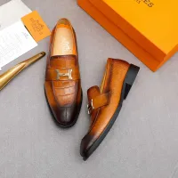 $88.00 USD Hermes Leather Shoes For Men #1434144