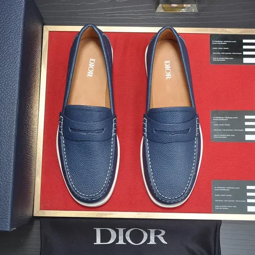Replica Christian Dior Leather Shoes For Men #1434693 $102.00 USD for Wholesale
