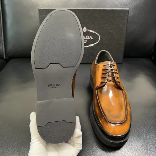 Replica Prada Leather Shoes For Men #1434747 $150.00 USD for Wholesale