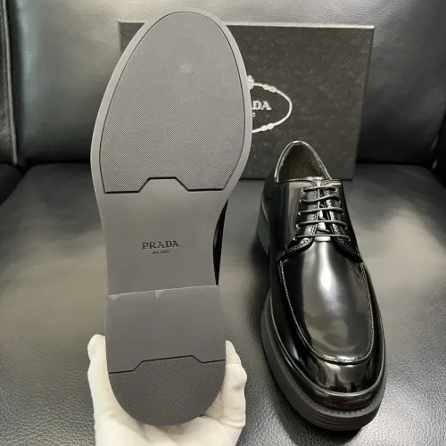 Replica Prada Leather Shoes For Men #1434749 $150.00 USD for Wholesale