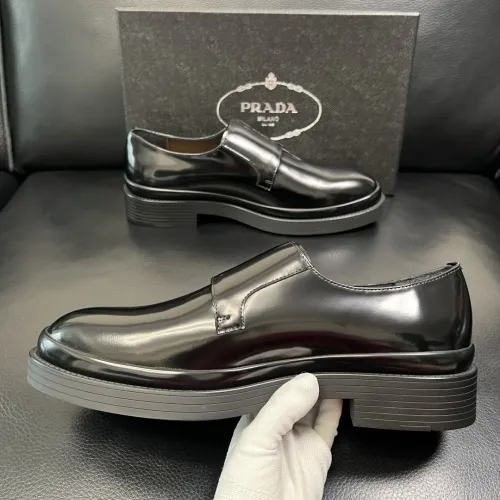 Replica Prada Leather Shoes For Men #1434753 $150.00 USD for Wholesale