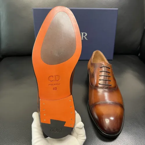 Replica Christian Dior Leather Shoes For Men #1434761 $165.00 USD for Wholesale