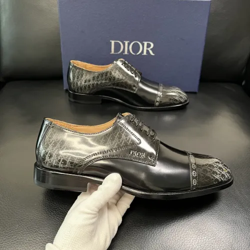 Replica Christian Dior Leather Shoes For Men #1434767 $165.00 USD for Wholesale