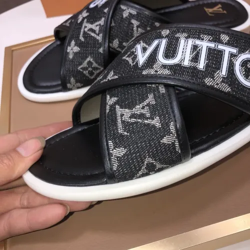 Replica Louis Vuitton Slippers For Men #1434855 $52.00 USD for Wholesale