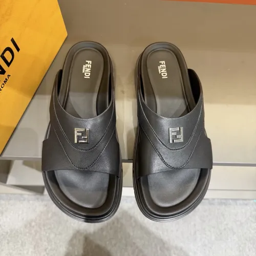 Replica Fendi Slippers For Men #1434870 $52.00 USD for Wholesale