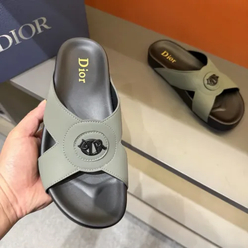 Replica Christian Dior Slippers For Men #1434878 $52.00 USD for Wholesale