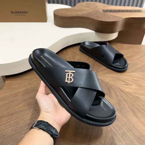 Replica Burberry Slippers For Men #1434924 $85.00 USD for Wholesale