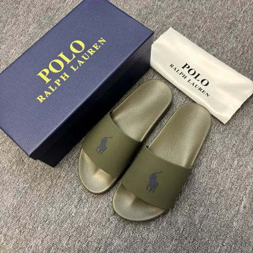 Replica Ralph Lauren Polo Slippers For Men #1435185 $45.00 USD for Wholesale