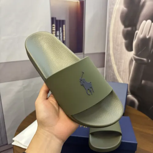 Replica Ralph Lauren Polo Slippers For Men #1435185 $45.00 USD for Wholesale