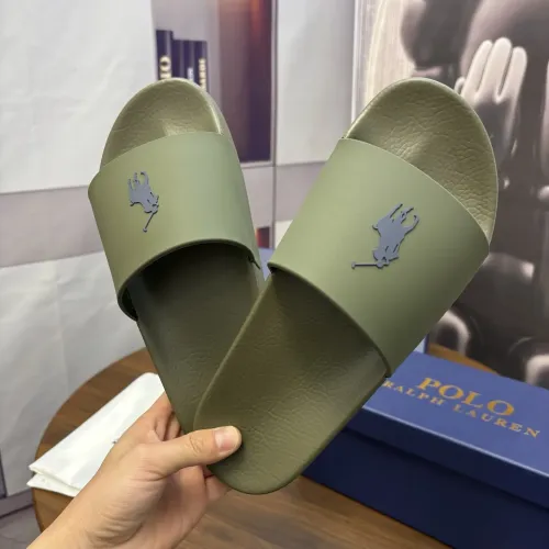 Replica Ralph Lauren Polo Slippers For Men #1435185 $45.00 USD for Wholesale