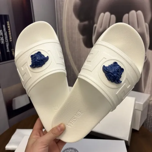 Replica Versace Slippers For Men #1435272 $42.00 USD for Wholesale