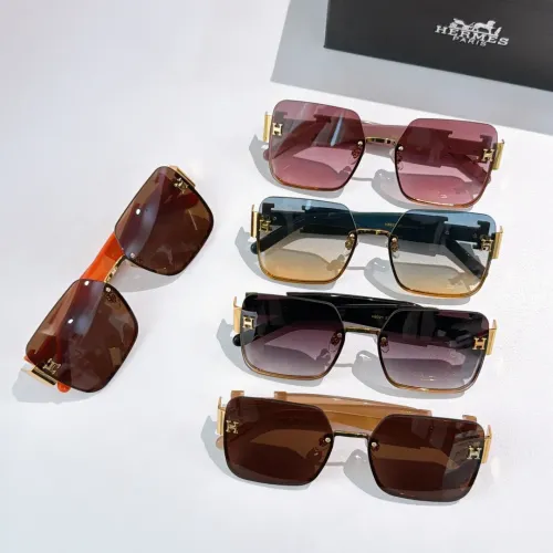 Replica Hermes AAA Quality Sunglasses #1435790 $60.00 USD for Wholesale