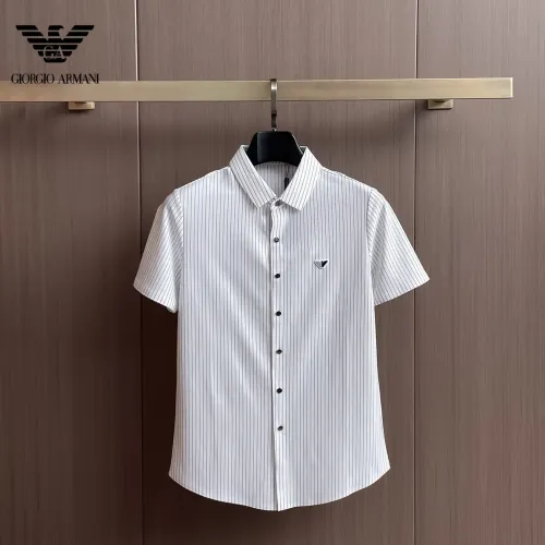 Armani Shirts Short Sleeved For Men #1436923 $52.00 USD, Wholesale Replica Armani Shirts